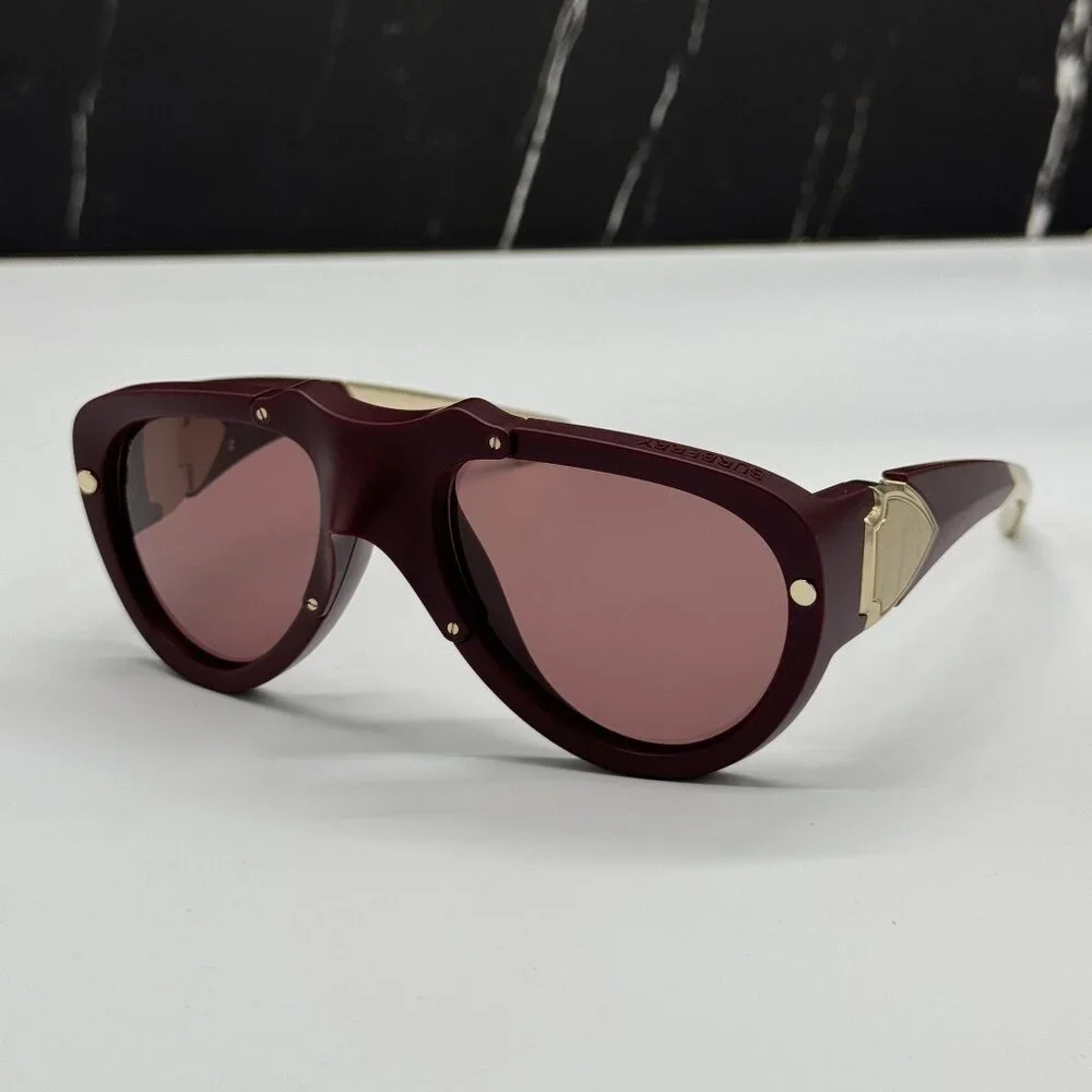 NEW BURBERRY BE4433U 414075 SUNGLASSES BURGUNDY UNISEX BE4433U 4140/75 BURBERRY